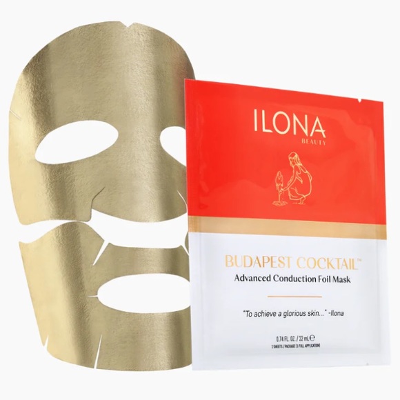 ILONA BEAUTY Budapest Cocktail Advanced Conduction Foil Mask 2 sheets / pkg 22mL - Picture 15 of 16